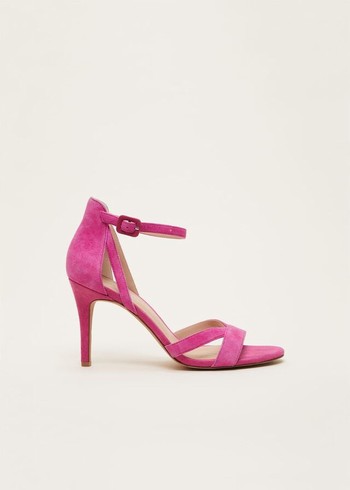 Phase Eight Cut Out Strappy Heels Pink Canada | NVLSOK-526